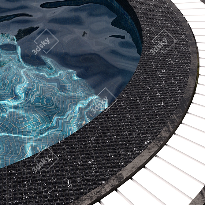 Modern Oval Pool: Visualize Water 3D model image 2