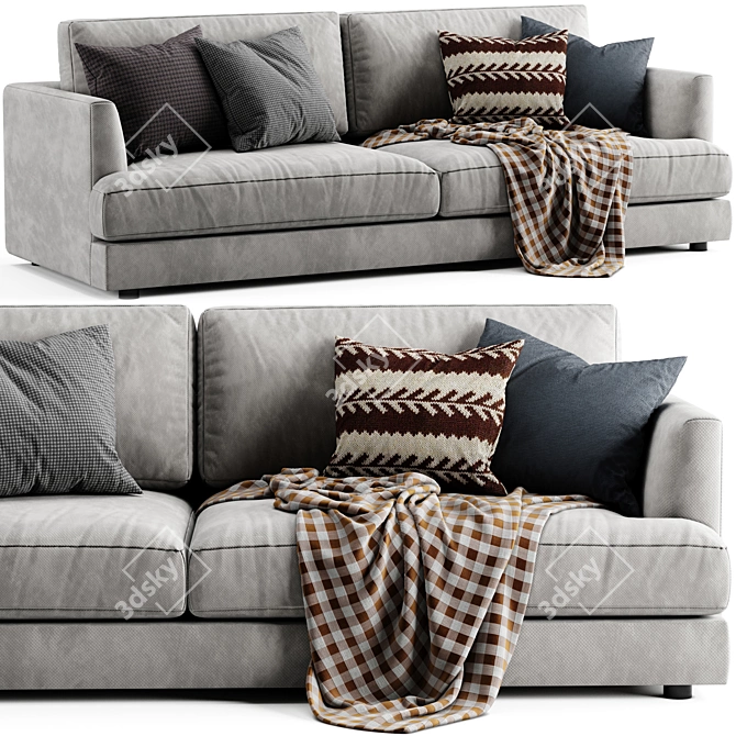 Modern Comfort: West Elm Haven Sofa 3D model image 1