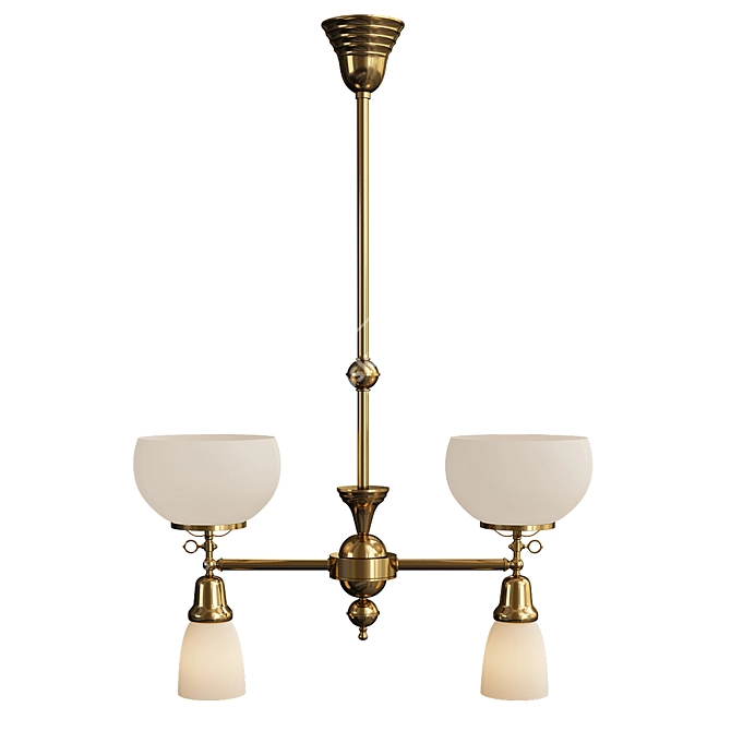 Kilpatrick Gas-Electric Multi Arm Chandelier 3D model image 1