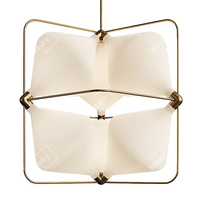 Elegant Clover Pendant Light 3D model image 1