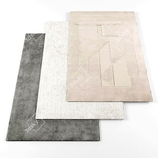 Modern Rugs Set: High Resolution, 5 Pieces 3D model image 1