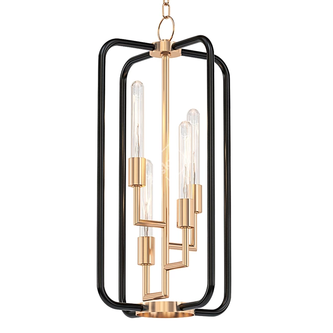 Elegant Angler Chandelier 3D model image 1