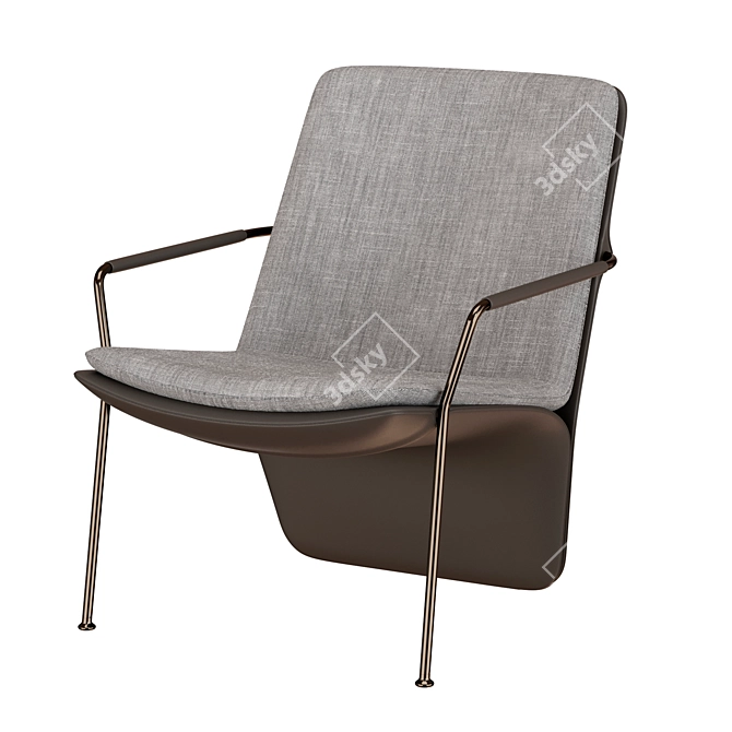 Elegant Arabesque Armchair by Poltrona Frau 3D model image 2