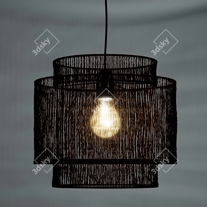 Rustic Hemp Lamp, Yaku 3D model image 3