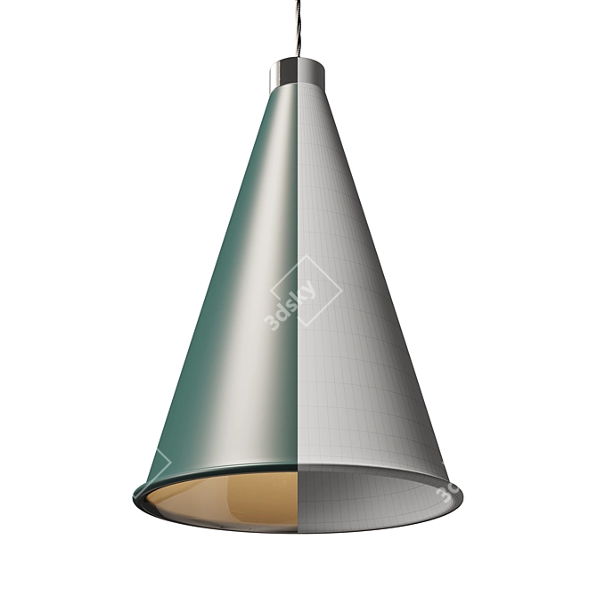 Hyde Chrome & Gold Pendant 3D model image 4