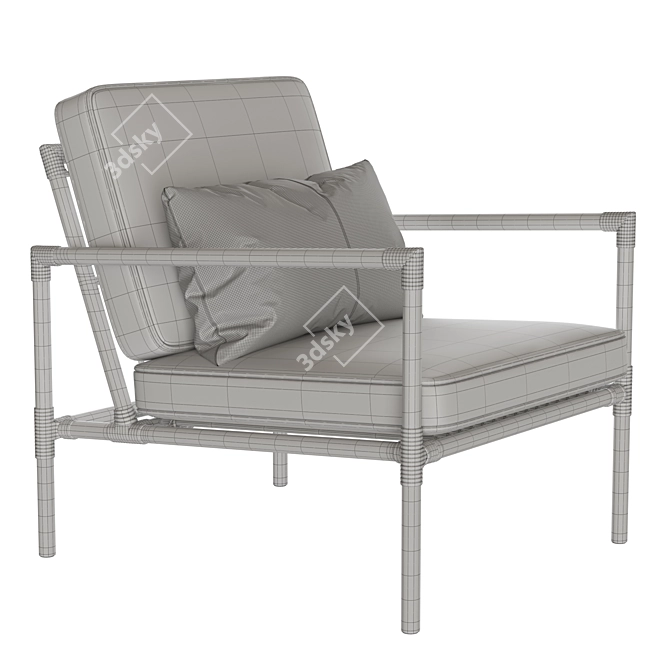 Sleekly Stylish Nusa Lounge Chair 3D model image 6