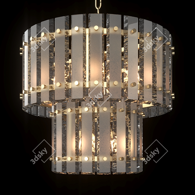 Eichholtz Blason: Elegant Hanging Lamp with 10 E14 Holders & 150cm Length 3D model image 2