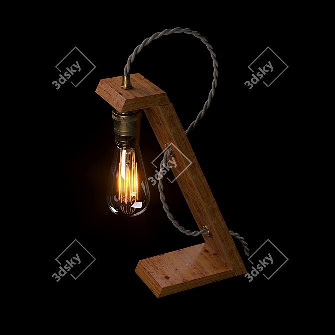 Vintage Edison Bulb - Illuminate Your Space 3D model image 2