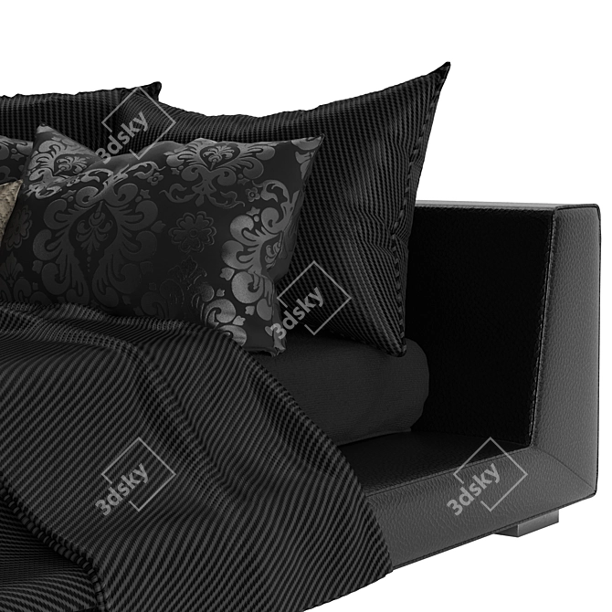 Elegant Centimeter-Sized Bed 3D model image 2