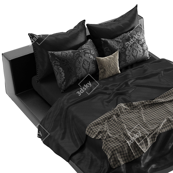Elegant Centimeter-Sized Bed 3D model image 3