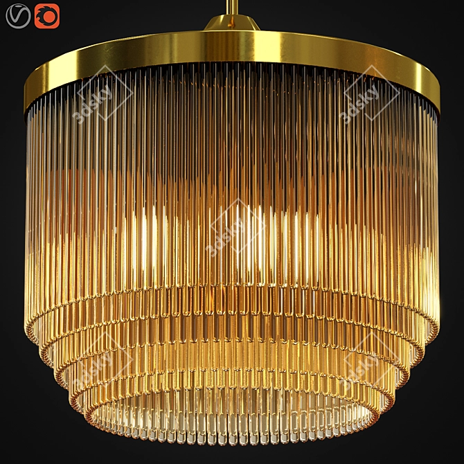 Zagg Ceiling Lamp: Innovative Design 3D model image 1