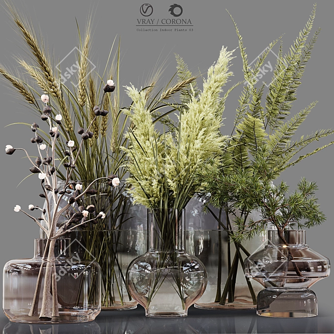 Collaction Indoor Plants: Stunning Detail & Quality 3D model image 1