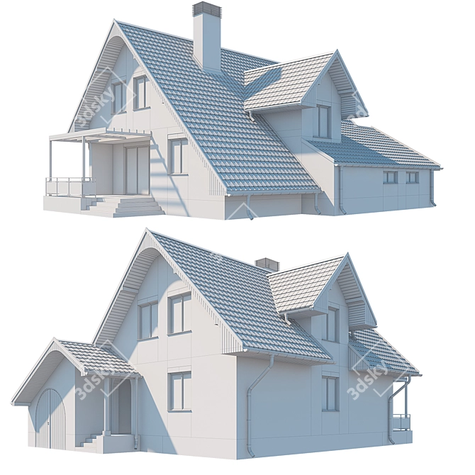 Cozy Neighbor Home 3D model image 5