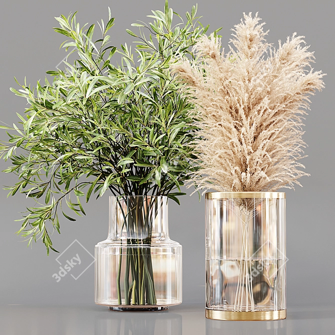 Greenery Bliss: Collaction Indoor Plants 02 3D model image 3