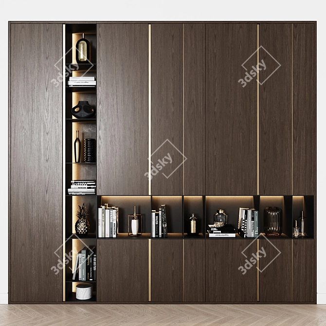 Contemporary Wardrobe 27 - Stylish and Functional 3D model image 1