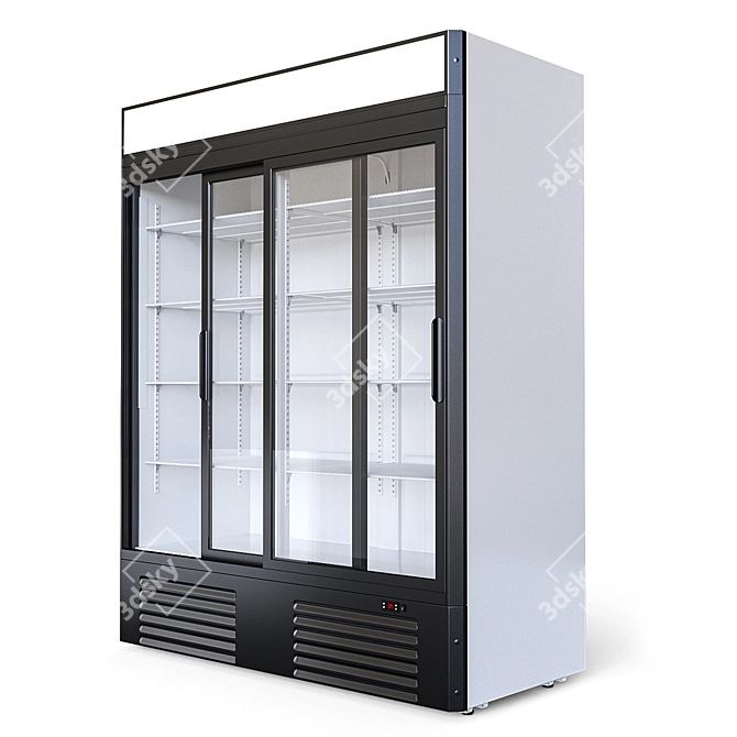 Capri 1.5 Compartment Refrigerated Cabinet 3D model image 2