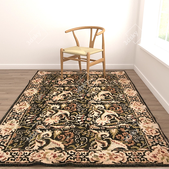 Title: Versatile Rug Set with Various Styles 3D model image 4