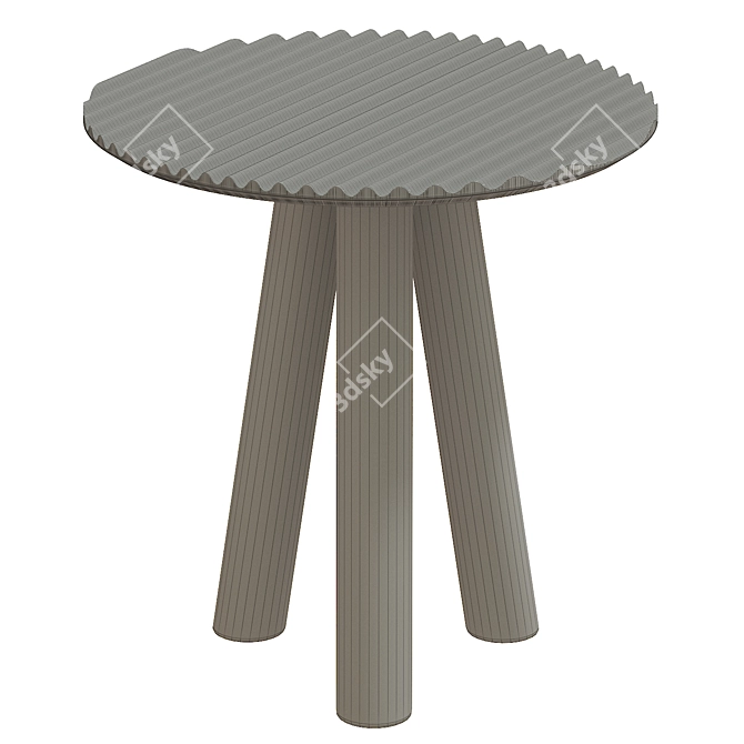 Sleek Rabbet Accent Table 3D model image 4