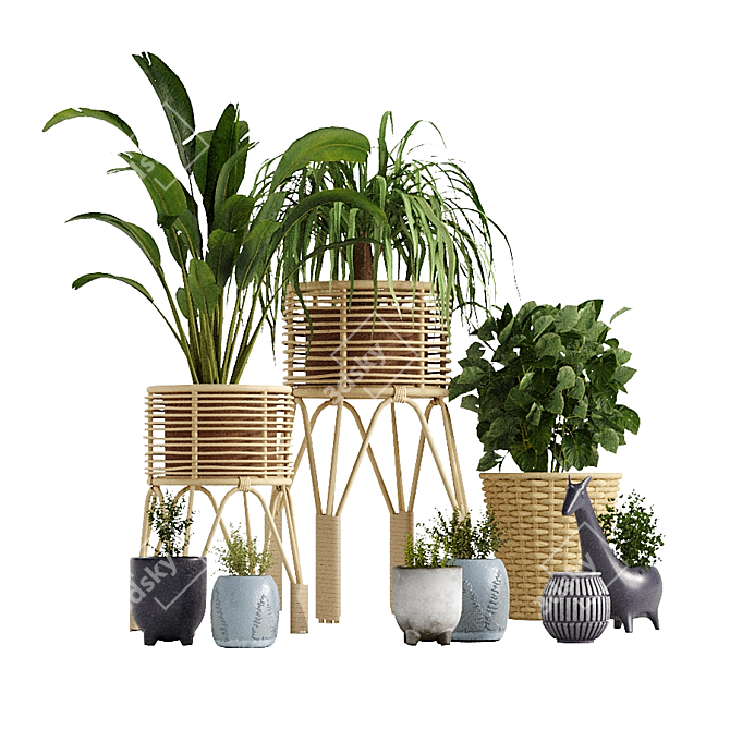 Indoor Oasis Vase Set 3D model image 2