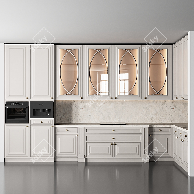 Modern Kitchen 3D Model 3D model image 1