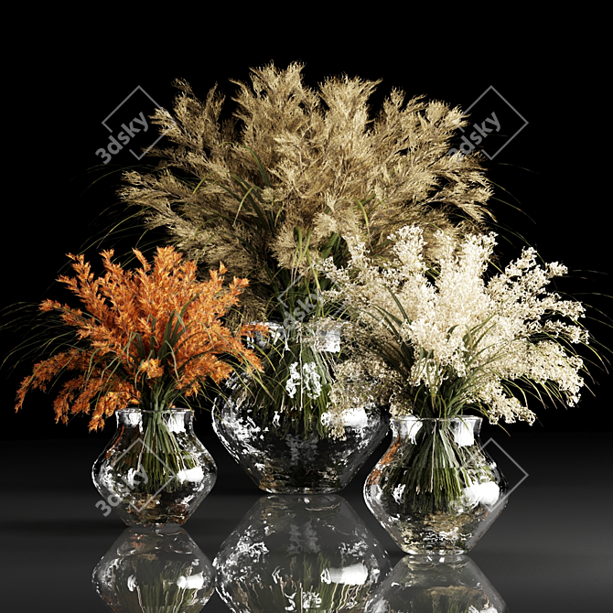 Floral Delight: 9 Bouquets of Beauty 3D model image 1