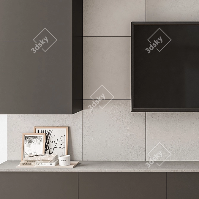 Sleek Urban TV Wall - Set 24 3D model image 3