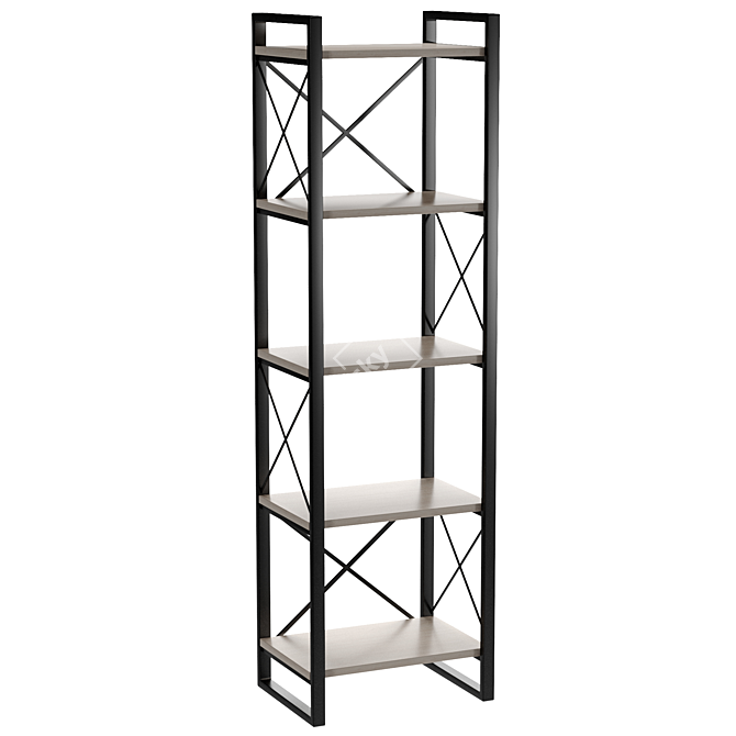 Vintage Crossback Bookshelf 3D model image 2