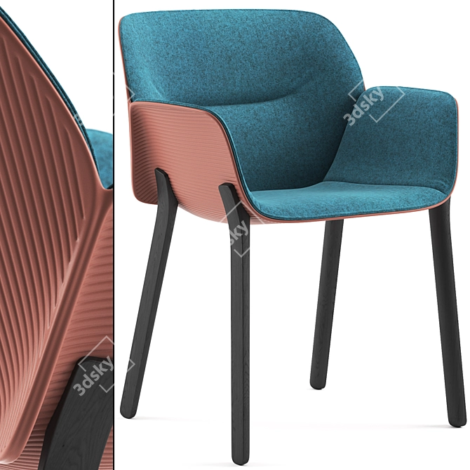 Elegant Nuez SO Chairs 3D model image 1