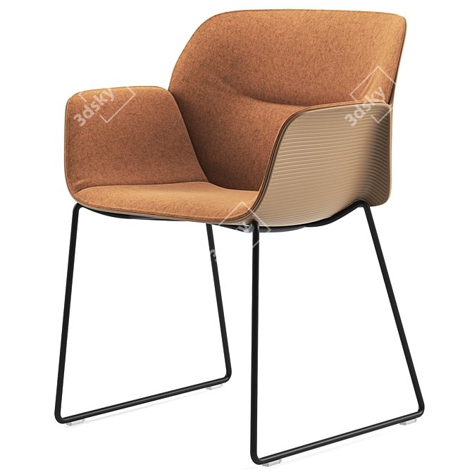 Elegant Nuez SO Chairs 3D model image 2