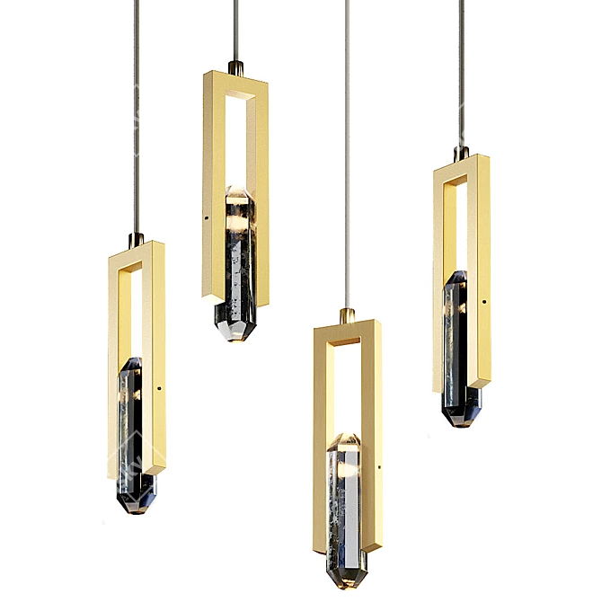 Elegant Odelia Pendant Lamp 3D model image 1