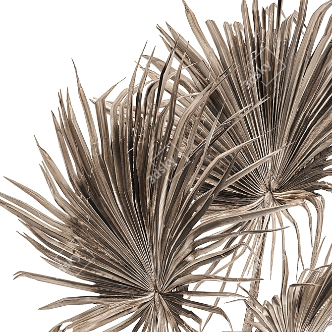 Elegant Palm Leaf Bouquet 3D model image 5