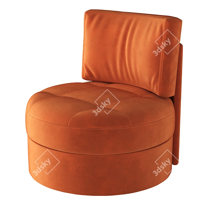 WingRound Armchair: Stylish Comfort for Your Home 3D model image 4