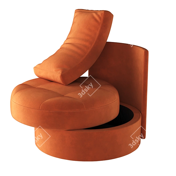 WingRound Armchair: Stylish Comfort for Your Home 3D model image 1