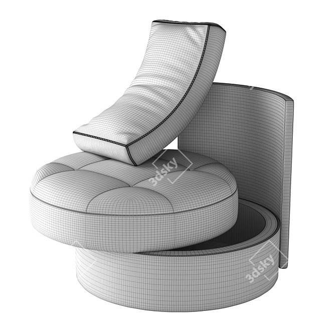 WingRound Armchair: Stylish Comfort for Your Home 3D model image 3