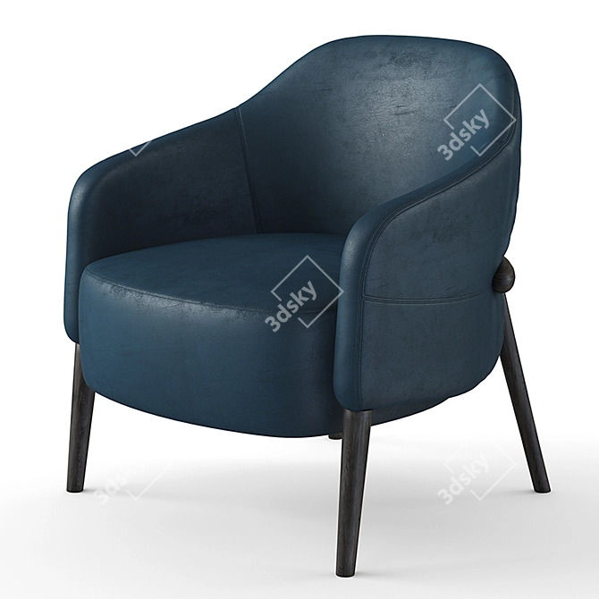  Piaval Trench Armchair - Sleek and Stylish Design 3D model image 2