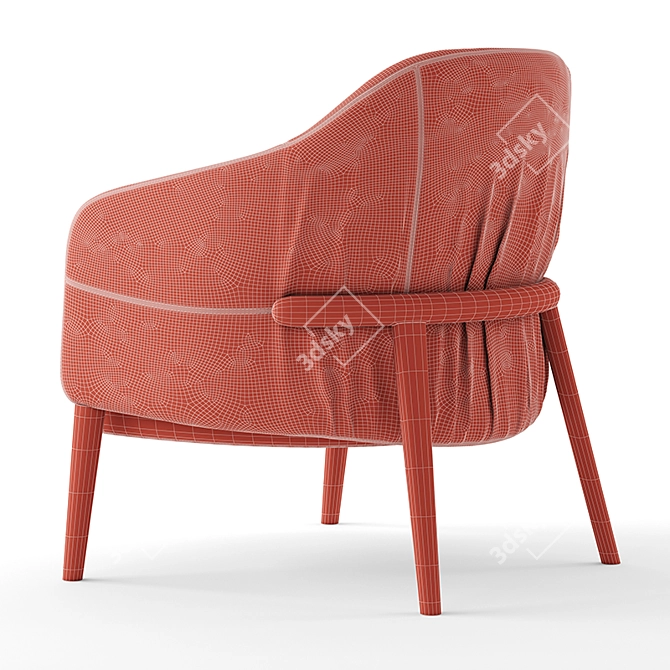  Piaval Trench Armchair - Sleek and Stylish Design 3D model image 6