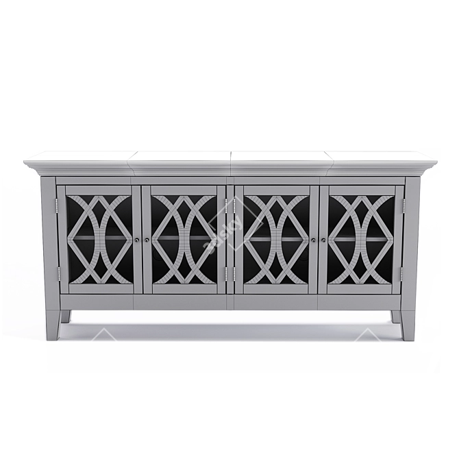 Elegant Azalea 4-Door Sideboard 3D model image 8