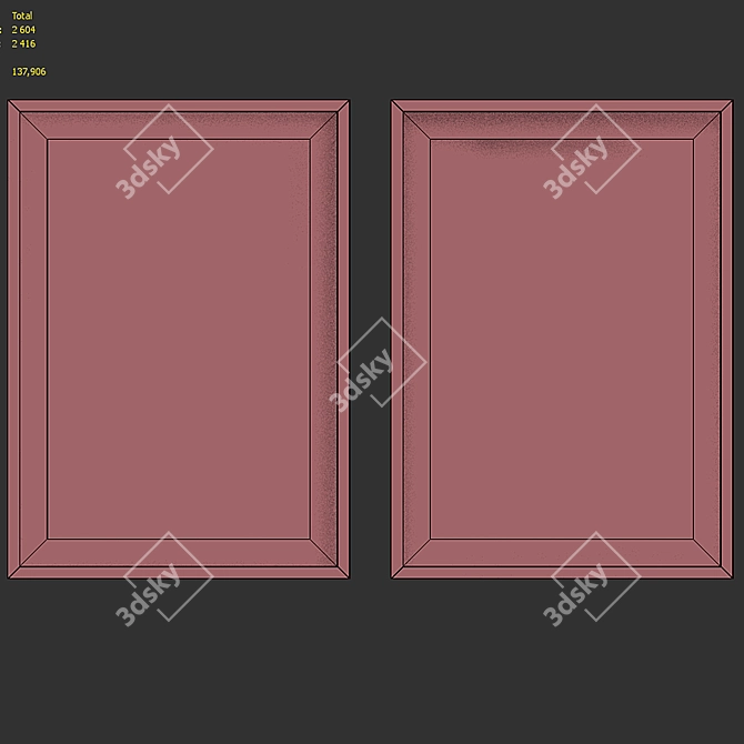 Modern Abstract Frame Set 3D model image 7