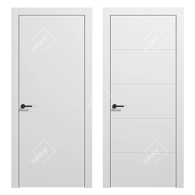 Sleek Volhovec LINEA Doors 3D model image 1