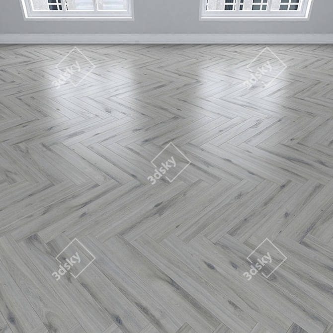 Oak Parquet: Herringbone, Linear, Chevron 3D model image 3