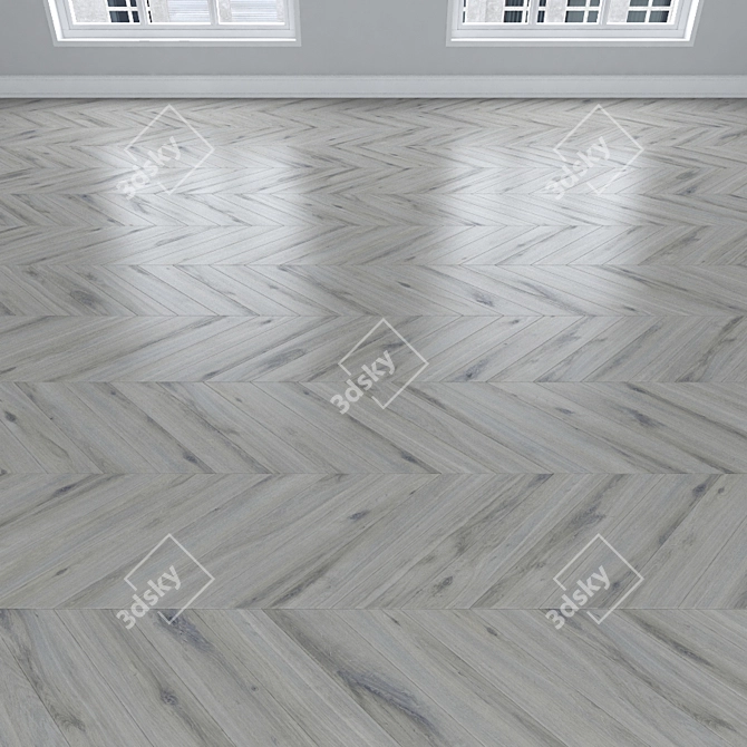 Oak Parquet: Herringbone, Linear, Chevron 3D model image 4