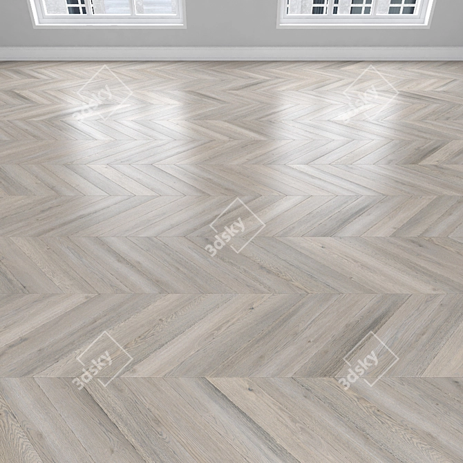 Parquet Oak: Herringbone, Linear & Chevron 3D model image 4