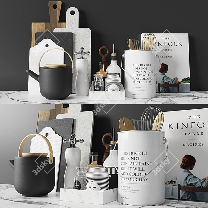 Modern Kitchen Utensils & Accessories 3D model image 1