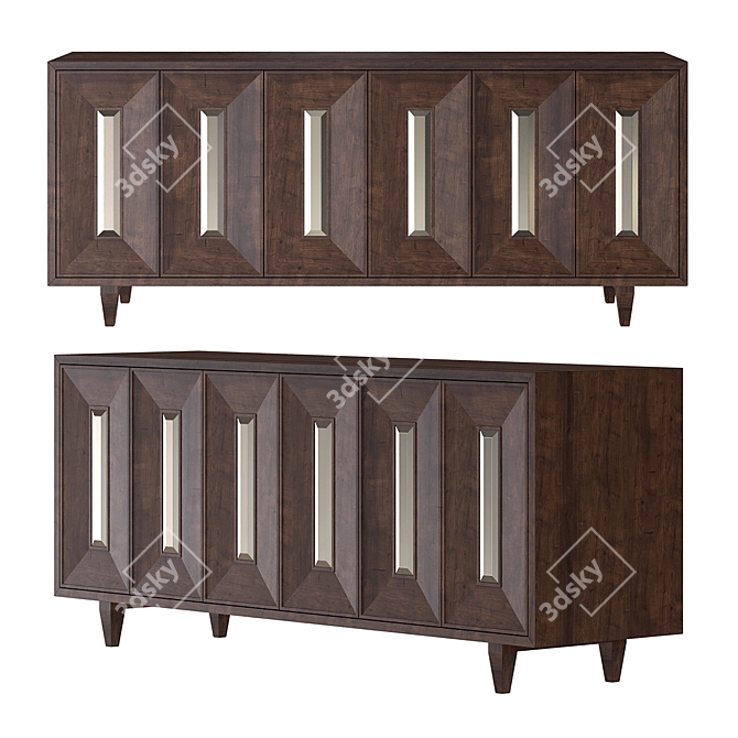 Bernie Golden Inlay Drawers 3D model image 1