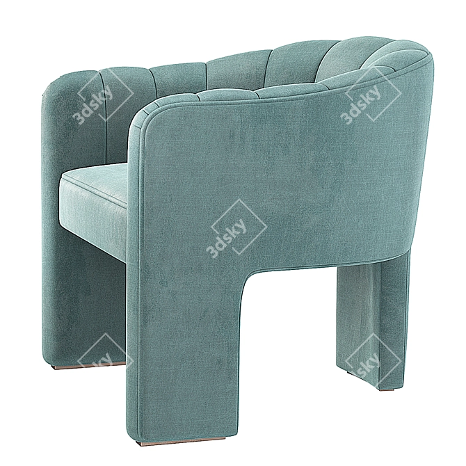 Elegant Eichholtz Aurelius Chair in 4 Velvet Colors 3D model image 4