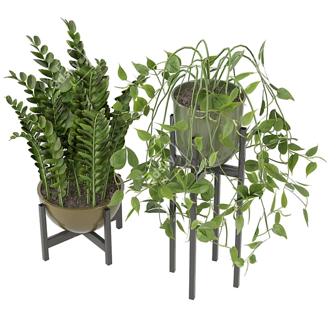Ferm Living Bau Pot Large - Set 0076: Stylish Indoor Plants 3D model image 1