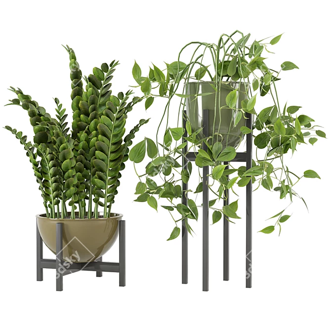 Ferm Living Bau Pot Large - Set 0076: Stylish Indoor Plants 3D model image 4