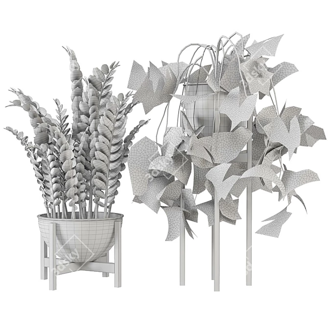Ferm Living Bau Pot Large - Set 0076: Stylish Indoor Plants 3D model image 6