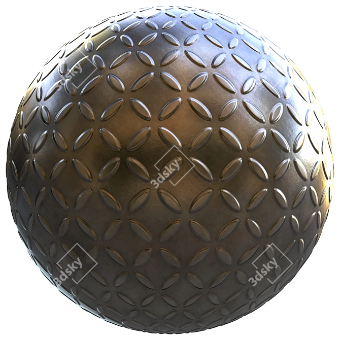 Patterned Metal 4k Textures 3D model image 1