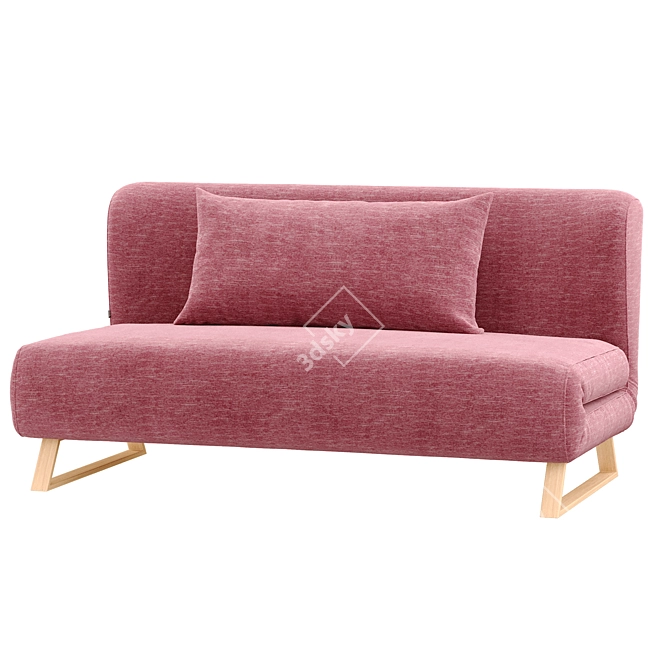 Versatile Rosy Sofa: 3x Function, Comfort & Style 3D model image 2